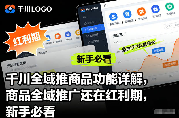 千川全域推商品功能详解,商品全域推广还在红利期,新手必看-轻创终点站